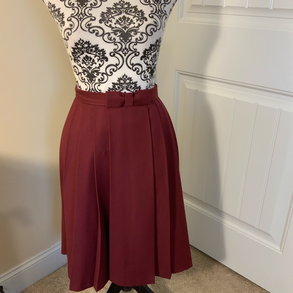 Alex Marie Deep Red A-Line Skirt